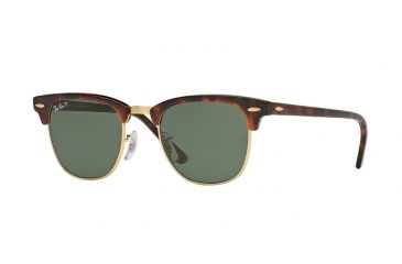 Image of Ray-Ban Clubmaster Bifocal Sunglasses RB3016 with Lined Bi-Focal Rx Prescription Lenses RB3016-99058E-49 - Lens Diameter 49 mm, Frame Color Red Havana