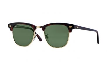 Image of Ray-Ban Clubmaster Bifocal Sunglasses RB3016 with Lined Bi-Focal Rx Prescription Lenses RB3016-W0366E-49 - Lens Diameter 49 mm, Frame Color Mock Tartaruga Arista