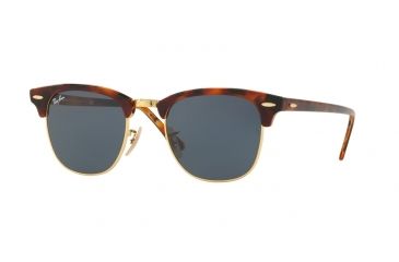 Image of Ray-Ban Clubmaster Bifocal Sunglasses RB3016 with Lined Bi-Focal Rx Prescription Lenses RB3016-W3373E-49 - Lens Diameter 49 mm, Frame Color Top Havana Brown/yellow
