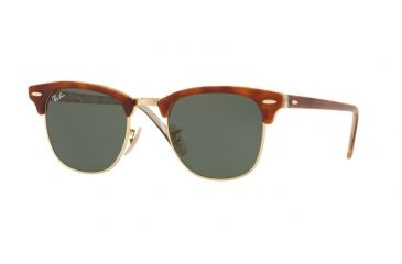 Image of Ray-Ban Clubmaster Bifocal Sunglasses RB3016 with Lined Bi-Focal Rx Prescription Lenses RB3016-W3374E-49 - Lens Diameter 49 mm, Frame Color Top Havana Brown/honey