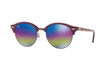 Image of Ray-Ban RB4246 Single Vision Prescription Sunglasses RB4246-1222C2-51 - Lens Diameter 51 mm, Frame Color Top Bordeaux On Trasparent Bor