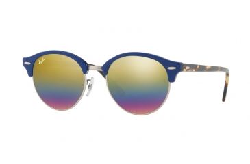 Image of Ray-Ban RB4246 Single Vision Prescription Sunglasses RB4246-1223C4-51 - Lens Diameter 51 mm, Frame Color Top Blue On Trasparent Blue