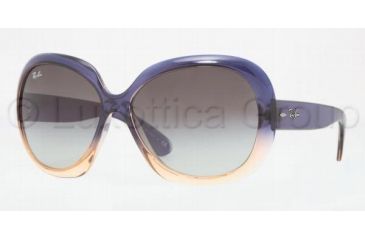 Image of Ray-Ban Jackie OHH II Prescription Sunglasses RB4098 RB4098-785-8G-6014 - Lens Diameter: 60 mm, Frame Color: Blue / Light Orange