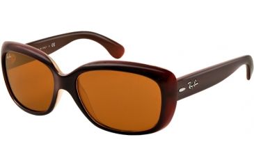 Image of Ray-Ban Jackie OHH Sunglasses RB4101 6036-58 - Opal Pink Top Marc Frame, Brown Lenses