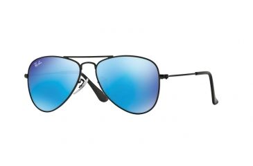 Image of Ray-Ban Junior Bifocal Sunglasses RJ9506S for Kids with Lined Bi-Focal Rx Prescription Lenses RJ9506S-201-55-50 - Lens Diameter 50 mm, Frame Color Matte Black