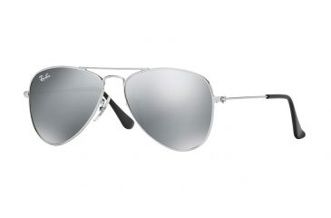 Image of Ray-Ban Junior Bifocal Sunglasses RJ9506S for Kids with Lined Bi-Focal Rx Prescription Lenses RJ9506S-212-6G-52 - Lens Diameter 52 mm, Frame Color Shiny Silver