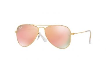 Image of Ray-Ban Junior Bifocal Sunglasses RJ9506S for Kids with Lined Bi-Focal Rx Prescription Lenses RJ9506S-249-2Y-50 - Lens Diameter 50 mm, Frame Color Matte Gold