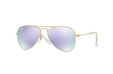 Image of Ray-Ban Junior Bifocal Sunglasses RJ9506S for Kids with Lined Bi-Focal Rx Prescription Lenses RJ9506S-249-4V-52 - Lens Diameter 52 mm, Frame Color Matte Gold