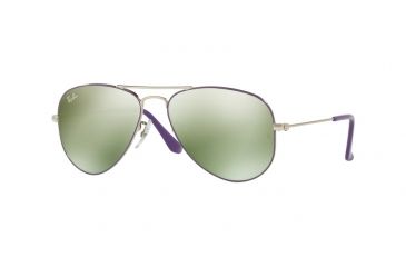 Image of Ray-Ban Junior Bifocal Sunglasses RJ9506S for Kids with Lined Bi-Focal Rx Prescription Lenses RJ9506S-262-30-50 - Lens Diameter 50 mm, Frame Color Silver Top On Violet