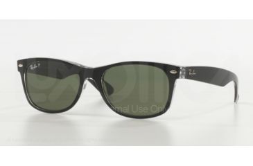 Image of Ray-Ban New Wayfarer Prescription Sunglasses RB2132 RB2132-605258-55 - Lens Diameter 55 mm, Frame Color Top Black On Trasparent