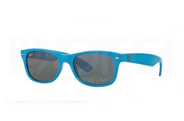 Image of Ray-Ban New Wayfarer Prescription Sunglasses RB2132 RB2132-755-40-52 - Lens Diameter 52 mm, Frame Color Shiny Azure