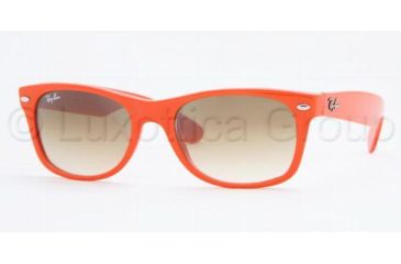 Image of Ray-Ban New Wayfarer Prescription Sunglasses RB2132 RB2132-757-51-5218 - Lens Diameter: 52 mm, Frame Color: Dark Orange
