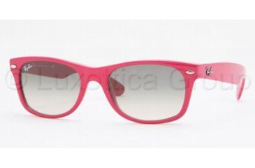 Image of Ray-Ban New Wayfarer Prescription Sunglasses RB2132 RB2132-758-32-5218 - Lens Diameter: 52 mm, Frame Color: Shiny Dark Cyclamen
