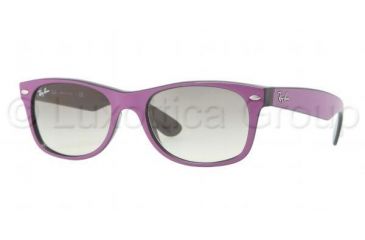 Image of Ray-Ban New Wayfarer Prescription Sunglasses RB2132 RB2132-873-32-5518 - Lens Diameter 55 mm, Frame Color Cyclamen Black