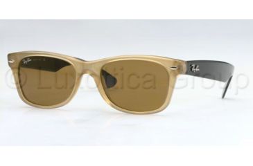 Image of Ray-Ban New Wayfarer Prescription Sunglasses RB2132 RB2132-945-5218 - Lens Diameter: 52 mm, Frame Color: Honey