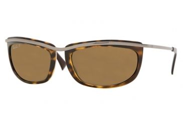 Image of Ray-Ban Olympian I Sunglasses RB4109 710/57-62 - Light Havana Frame, Crystal Brown Polarized Lenses