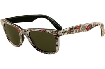 Image of Ray-Ban Original Wayfarer Prescription Sunglasses RB2140  RB2140-1115-5022 - Lens Diameter 50 mm, Frame Color Top Texture on London
