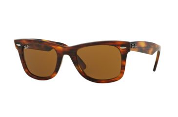 Image of Ray-Ban Original Wayfarer Prescription Sunglasses RB2140 RB2140-1186-50 - Lens Diameter 50 mm, Frame Color Stripped Havana Effect Aged