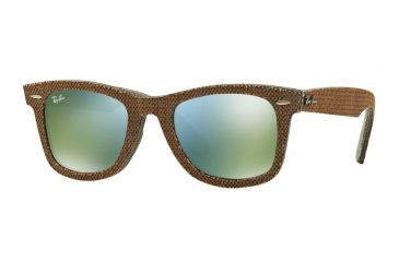 Image of Ray-Ban Original Wayfarer Prescription Sunglasses RB2140 RB2140-11912X-50 - Lens Diameter 50 mm, Frame Color Top Osaka Brown On Jeans Grey