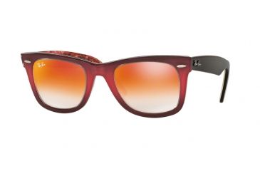 Image of Ray-Ban Original Wayfarer Prescription Sunglasses RB2140 RB2140-12004W-50 - Lens Diameter 50 mm, Frame Color Top Grad Pink On Brown