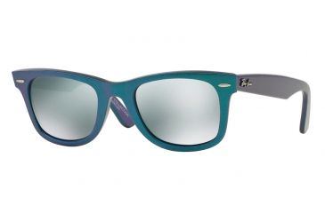 Image of Ray-Ban Original Wayfarer Prescription Sunglasses RB2140 RB2140-611330-50 - Lens Diameter 50 mm, Frame Color Mettallic Azure