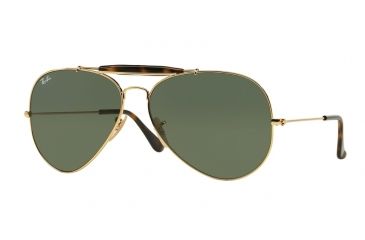 Image of Ray-Ban Outdoorsman II Bifocal Sunglasses RB3029 with Lined Bi-Focal Rx Prescription Lenses RB3029-181-62 - Lens Diameter 62 mm, Frame Color Gold