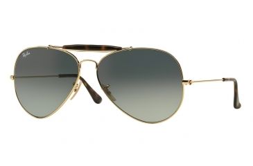 Image of Ray-Ban Outdoorsman II Bifocal Sunglasses RB3029 with Lined Bi-Focal Rx Prescription Lenses RB3029-181-71-62 - Lens Diameter 62 mm, Frame Color Gold