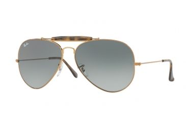 Image of Ray-Ban Outdoorsman II Bifocal Sunglasses RB3029 with Lined Bi-Focal Rx Prescription Lenses RB3029-197-71-62 - Lens Diameter 62 mm, Frame Color Shiny Bronze