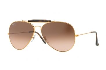 Image of Ray-Ban Outdoorsman II Bifocal Sunglasses RB3029 with Lined Bi-Focal Rx Prescription Lenses RB3029-9001A5-62 - Lens Diameter 62 mm, Frame Color Shiny Light Bronze