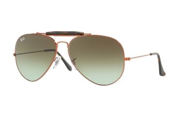 Image of Ray-Ban Outdoorsman II Bifocal Sunglasses RB3029 with Lined Bi-Focal Rx Prescription Lenses RB3029-9002A6-62 - Lens Diameter 62 mm, Frame Color Shiny Medium Bronze