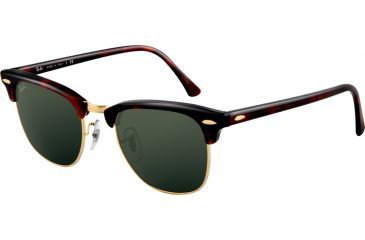 Image of Ray-Ban RB3016 Bifocal Sunglasses - Mock Tortoise/Arista Crystal Green Frame / 49 mm Prescription Lenses, W0366-4921