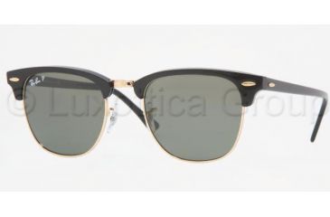 Image of Ray-Ban Clubmaster Bifocal Sunglasses RB3016 with Lined Bi-Focal Rx Prescription Lenses RB3016-901-58-4921 - Frame Color: Black, Lens Diameter: 49 mm