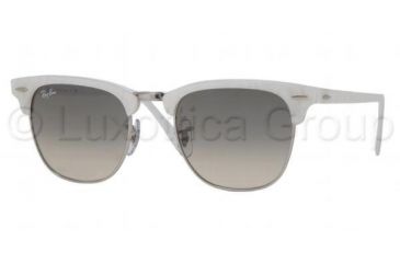 Image of Ray-Ban RB3016 Bifocal Sunglasses - Top White On Black Crystal Gray Gr Frame / 49 mm Prescription Lenses, 988-32-4921