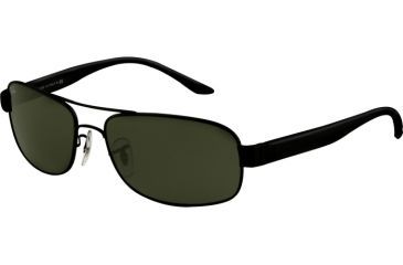 Image of Ray-Ban RB3273 Progressive Sunglasses - Matte Black Frame w/ Crystal Green 57 mm Diameter Lenses, 006-5717