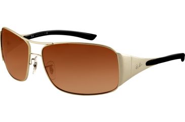 Image of Ray-Ban RB3320 Progressive Sunglasses - Gunmetal Striped Frame / 64 mm Prescription Lenses, 041-13-6414