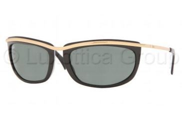 Image of Ray-Ban RB 4109 Sunglasses Styles - Shiny Black Frame / Crystal Green Lenses, 720-6219