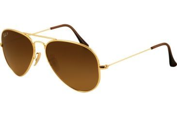 Image of Ray-Ban RB8041 Sunglasses with No-Line Progressive Rx Prescription Lenses RB8041-001-M2-5814 - Lens Diameter: 58 mm, Frame Color: Shiny Gold