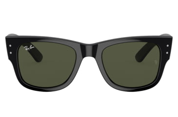 Image of Ray-Ban RB0840S Mega Wayfarer Sunglasses, Black Frame, Green Lens, 51, RB0840S-901-31-51
