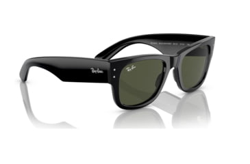 Image of Ray-Ban RB0840S Mega Wayfarer Sunglasses, Black Frame, Green Lens, 51, RB0840S-901-31-51