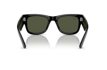 Image of Ray-Ban RB0840S Mega Wayfarer Sunglasses, Black Frame, Green Lens, 51, RB0840S-901-31-51
