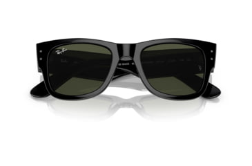 Image of Ray-Ban RB0840S Mega Wayfarer Sunglasses, Black Frame, Green Lens, 51, RB0840S-901-31-51