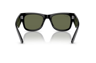 Image of Ray-Ban RB0840S Mega Wayfarer Sunglasses, Black Frame, Green Polarized Lens, 51, RB0840S-901-58-51