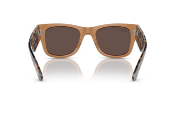 Image of Ray-Ban RB0840S Mega Wayfarer Sunglasses, Transparent Brown Frame, Light Brown Mirror Gold Lens, 51, RB0840S-663693-51