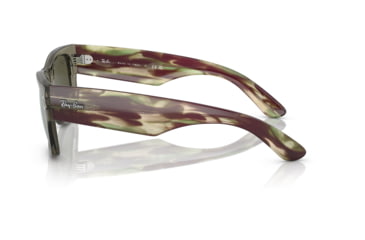 Image of Ray-Ban RB0840S Mega Wayfarer Sunglasses, Transparent Green Frame, Grey Mirror Lens, 51, RB0840S-66355C-51
