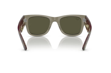 Image of Ray-Ban RB0840S Mega Wayfarer Sunglasses, Transparent Green Frame, Grey Mirror Lens, 51, RB0840S-66355C-51