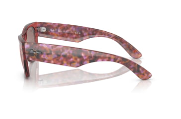Image of Ray-Ban RB0840S Mega Wayfarer Sunglasses, Transparent Pink Frame, Brown Mirror Dark Red Lens, 51, RB0840S-66372K-51