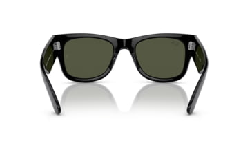 Image of Ray-Ban RB0840SF Mega Wayfarer Sunglasses, Black Frame, Green Lens, Asian Fit, 52, RB0840SF-901-31-52