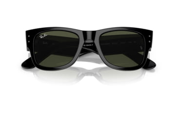Image of Ray-Ban RB0840SF Mega Wayfarer Sunglasses, Black Frame, Green Lens, Asian Fit, 52, RB0840SF-901-31-52
