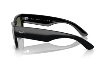 Image of Ray-Ban RB0840SF Mega Wayfarer Sunglasses, Black Frame, Green Polarized Lens, Asian Fit, 52, RB0840SF-901-58-52