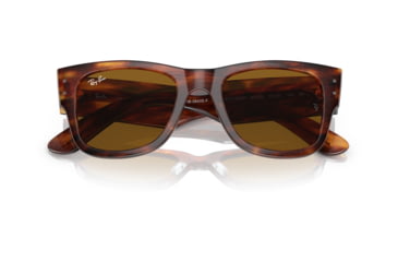 Image of Ray-Ban RB0840SF Mega Wayfarer Sunglasses, Striped Havana Frame, Brown Lens, Asian Fit, 52, RB0840SF-954-33-52